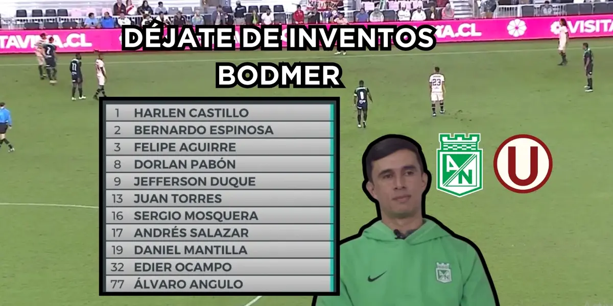 Jhon Jairo Bodmer con unos inventos que no le gustaron a los hinchas de Atlético Nacional.