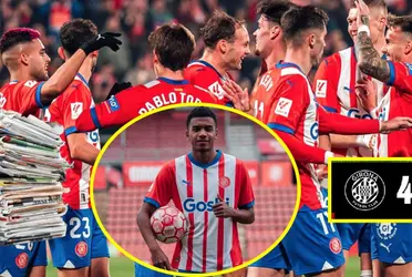 Jhon Solís tuvo minutos en la victoria de Girona vs Atlético de Madrid en la liga de España