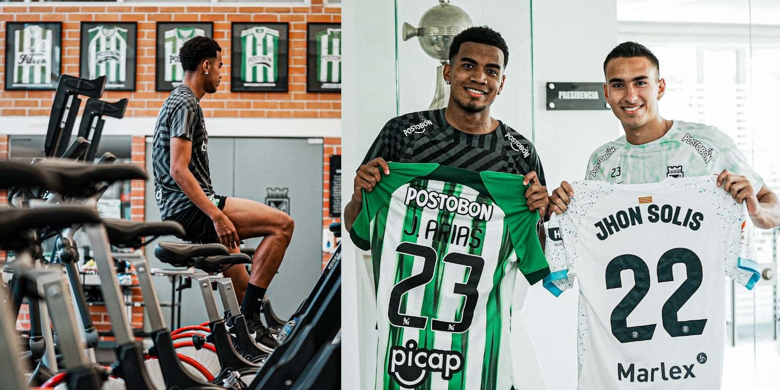 Jhon Solís y Juan José Arias en Atlético Nacional