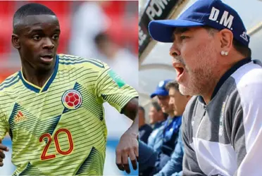 Johan Carbonero fue presentado en nuevo equipo donde solo tardó 58 segundos para ganarse a la hinchada del club que dirige Diego Armando Maradona.