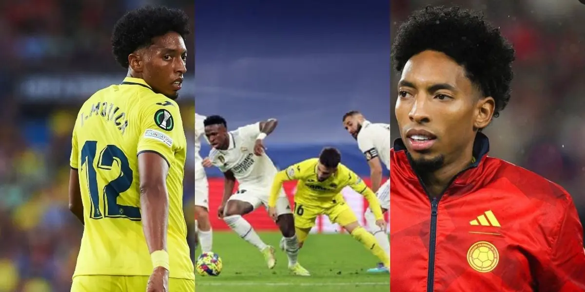 Johan Mojica estuvo con escasos minutos en el juego entre el Villarreal CF contra el Real Madrid.