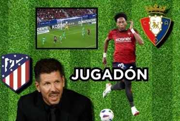 Johan Mojica se destacó en el Osasuna contra el Atlético de Madrid.