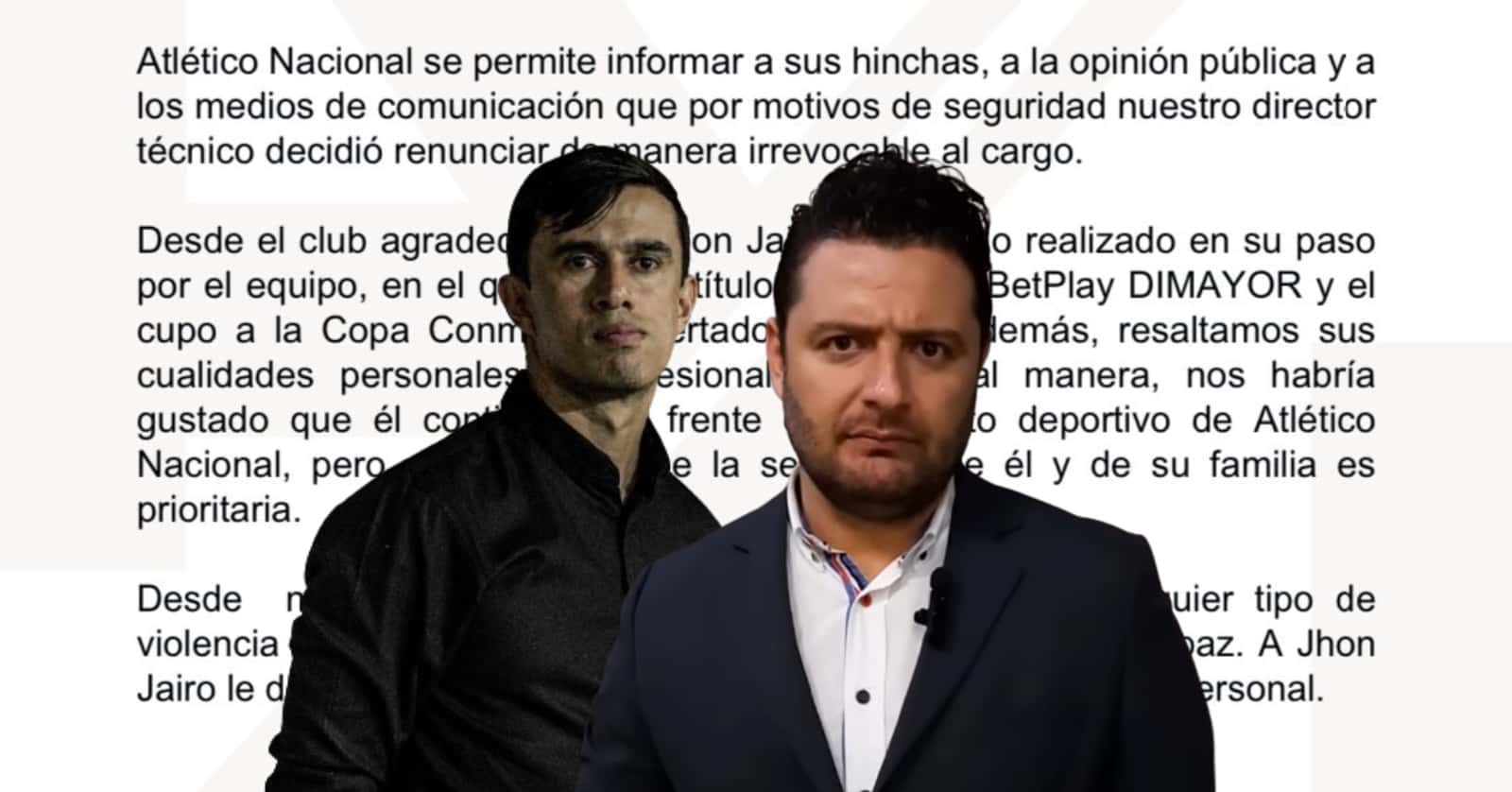 John Jairo Bodmer renunció a su cargo como entrenador del Verdolaga