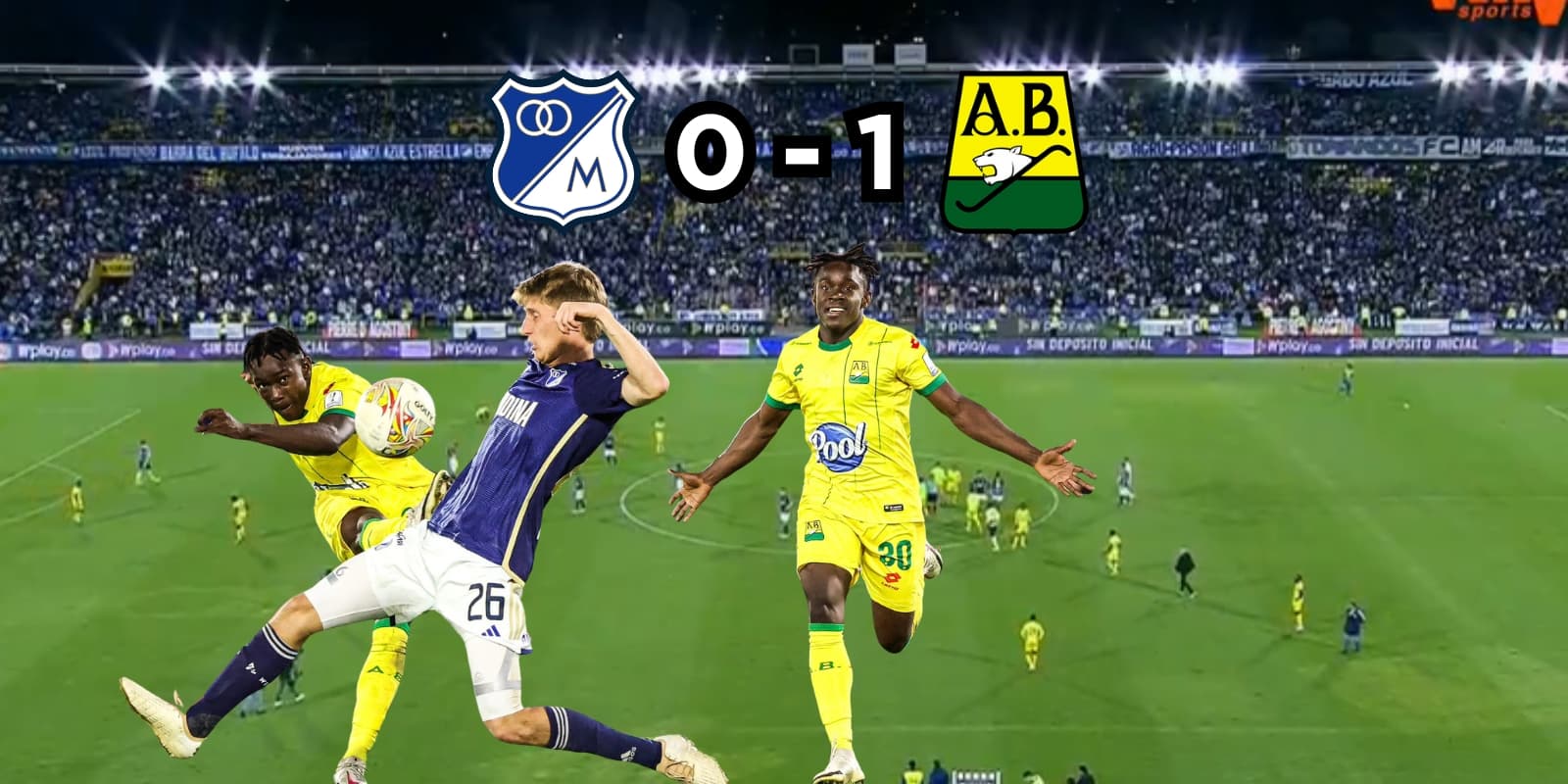 Joider Micolta le anotó un golazo a Millonarios FC en Bogotá