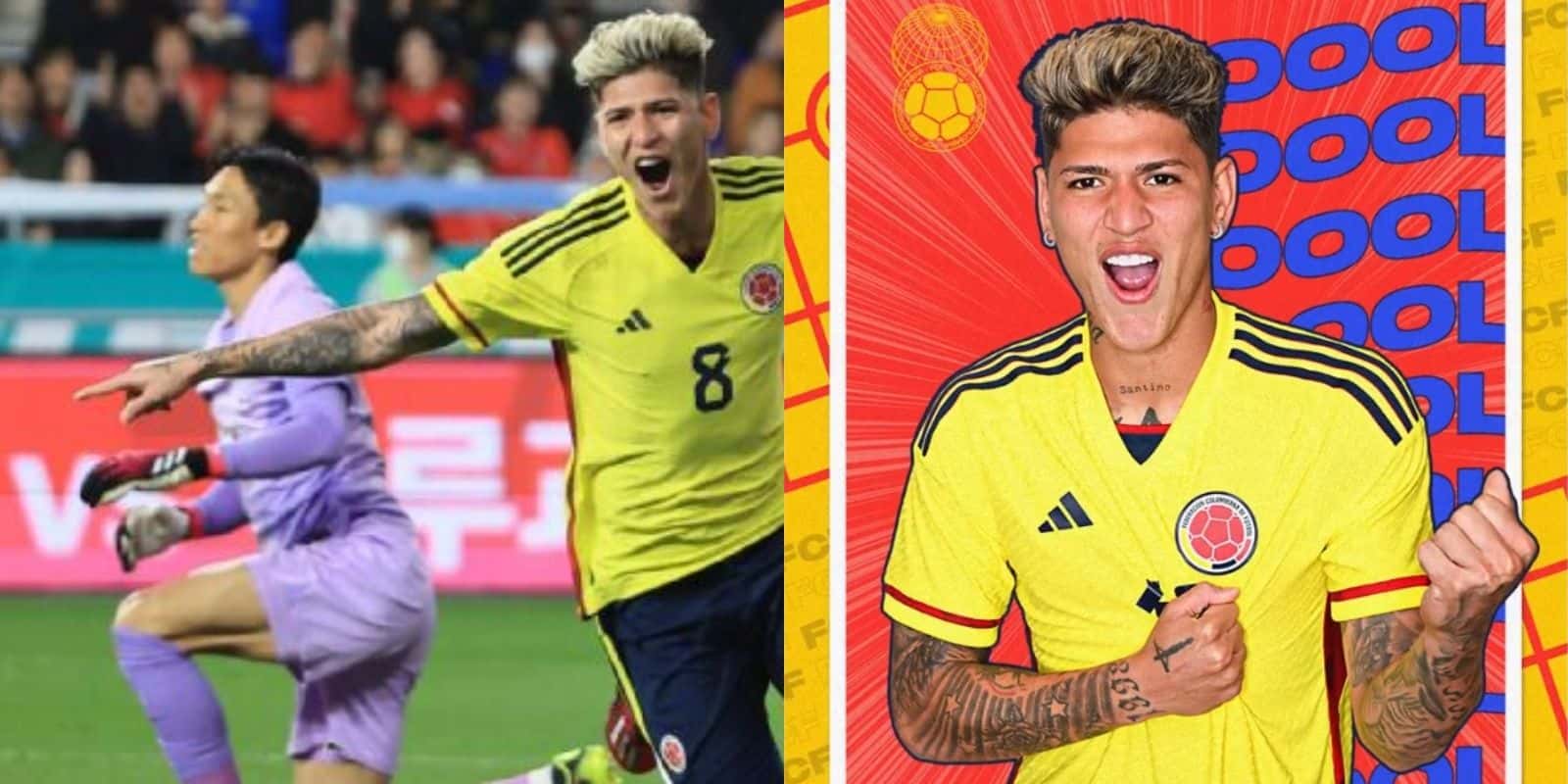 Jorge Carrascal marcó un gol clave con la Selección Colombia contra la Selección Corea del Sur.