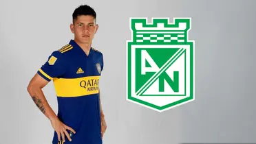 Jorman Campuzano con la camiseta de Boca Juniors