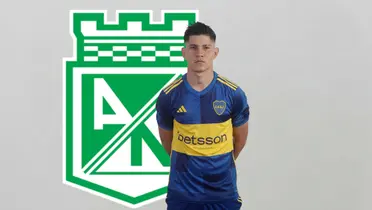 Jorman Campuzano con la camiseta de Boca Juniors de Argentina