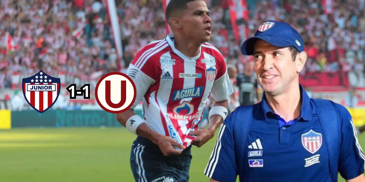 José Enamorado, al lado Arturo Reyes con el buzo de Junior de Barranquilla. FOTO: Transfermarkt