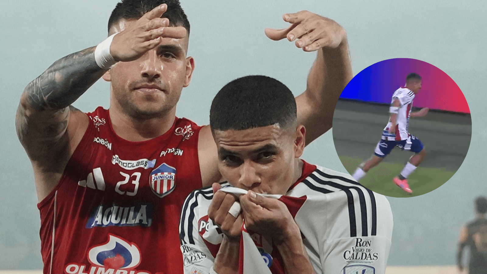 José Enamorado fue la gran figura de la noche y su partidazo que acerca a Junior a una nueva estrella Foto: Captura de Win Sports y Junior FC