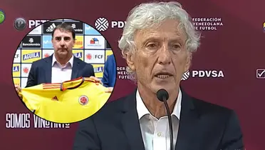 José Néstor Pékerman hablando en una rueda de prensa