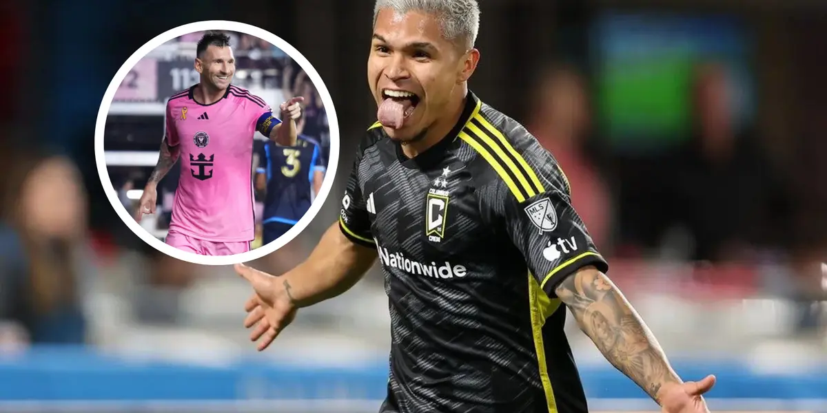 Juan Camilo Hernández y Lionel Messi Foto: MLS