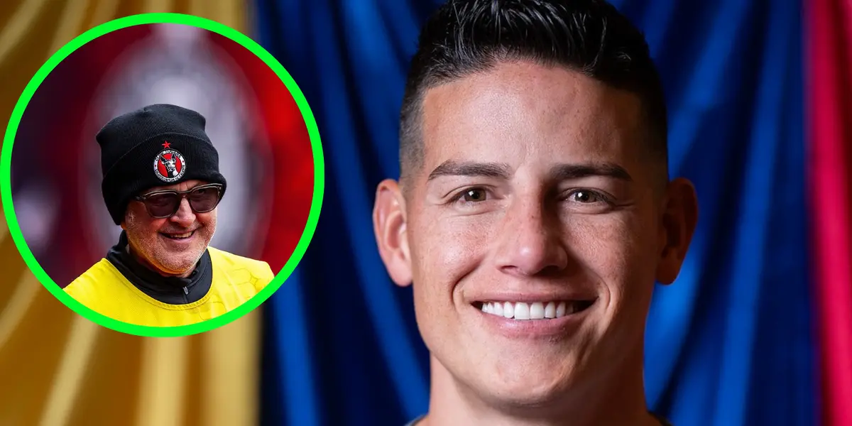 Juan Carlos Osorio y James Rodríguez Foto: Xolos y Club León