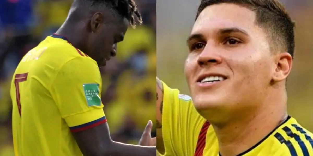 Juan Fernando Quintero anotó un golazo con la Selección Colombia y le dio una lección a Duván Zapata por un importante motivo.