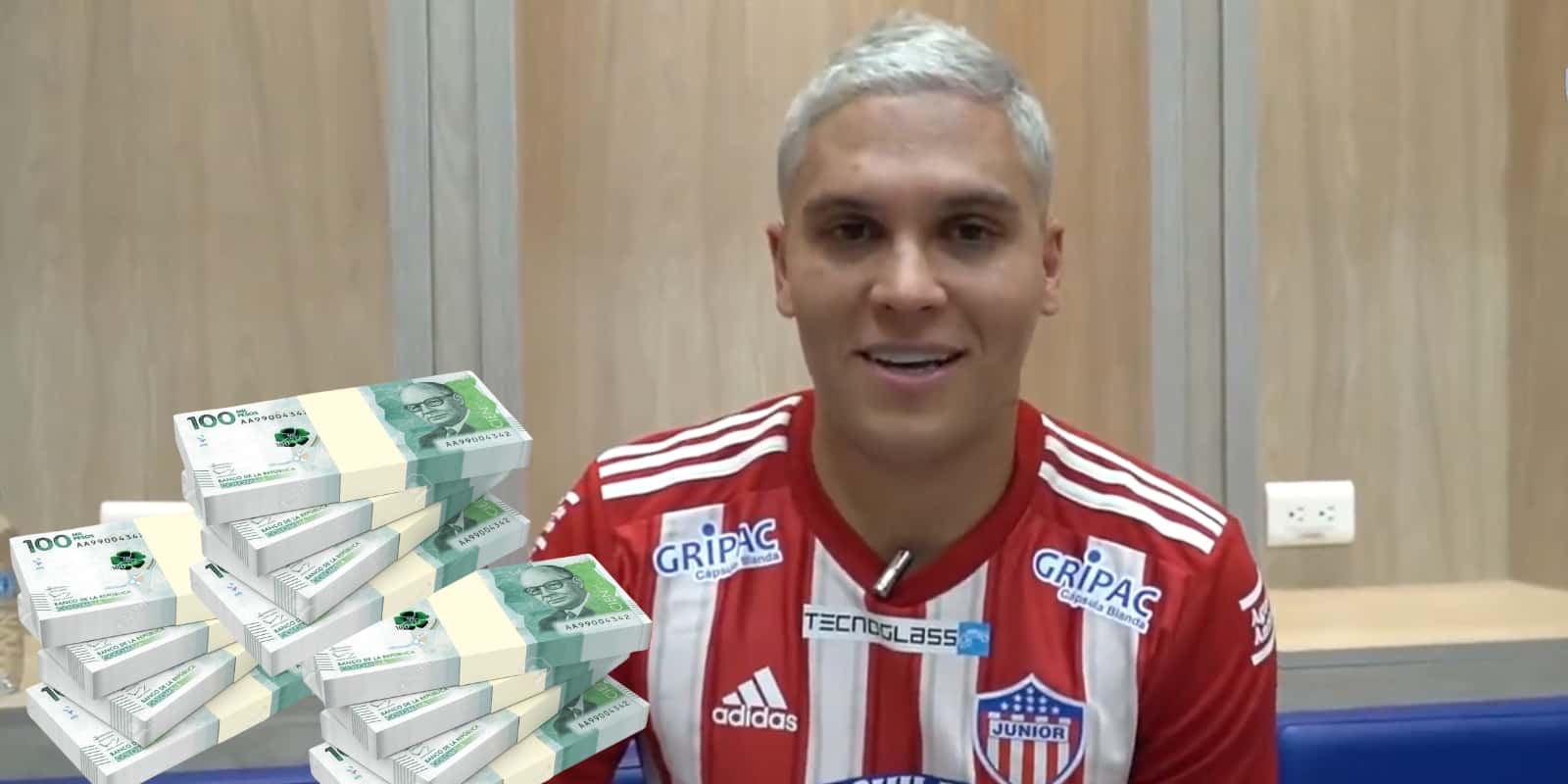Juan Fernando Quintero con la camiseta de Junior FC