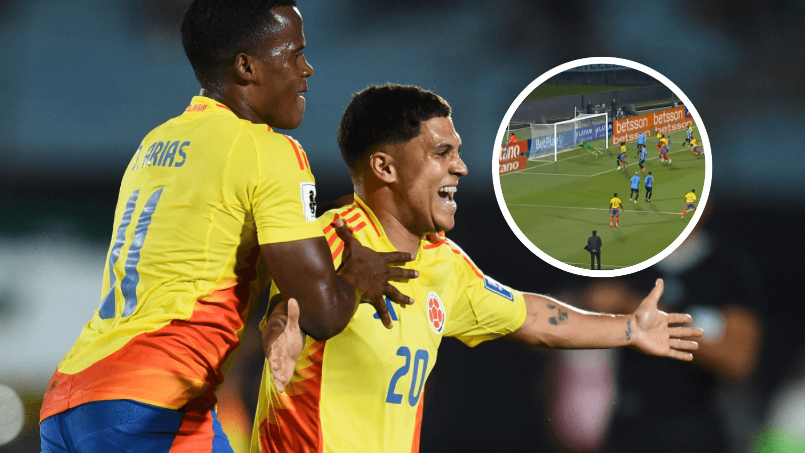 Juan Fernando Quintero Foto: AFP y Captura de Gol Caracol