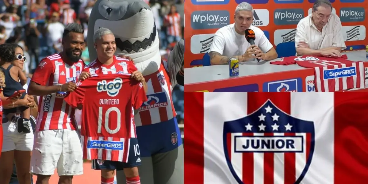 Juan Fernando Quintero fue presentado oficialmente ante los hinchas como nuevo refuerzo del Junior