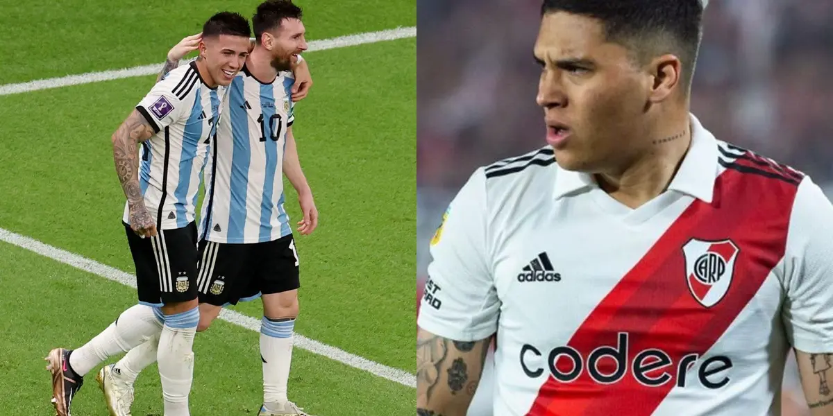 Juan Fernando Quintero se va de River Plate y eso generó la reacción de Enzo Fernández quien viene de ganar el Mundial de Qatar 2022 con Argentina.