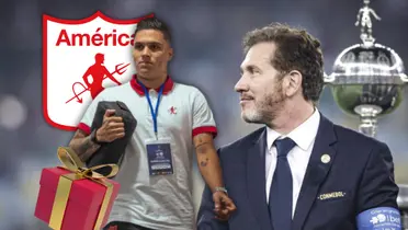 Juan Fernando Quintero y Alejandro Domínguez Foto: Conmebol y América de Cali