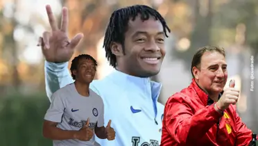 Juan Guillermo Cuadrado con la camiseta del Inter de Milán