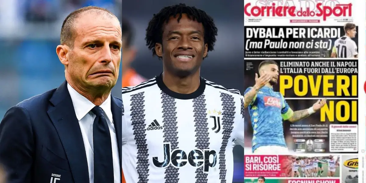 Juan Guillermo Cuadrado es destacado en la prensa de Italia pese a que su entrenador lo tiene borrado en la Juventus.