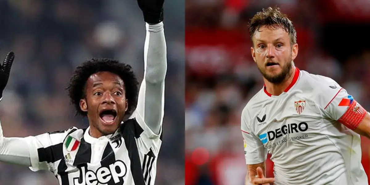 Juan Guillermo Cuadrado está presente en el partido de Juventus ante Sevilla en la Europa League