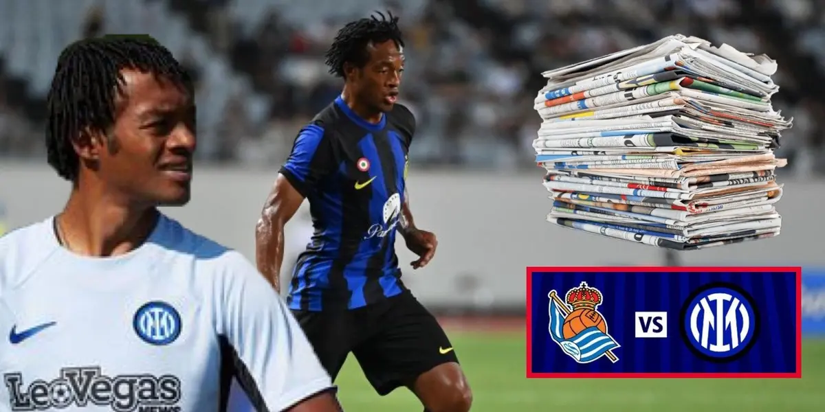 Juan Guillermo Cuadrado fue titular en el partido Inter de Milán vs Real Sociedad