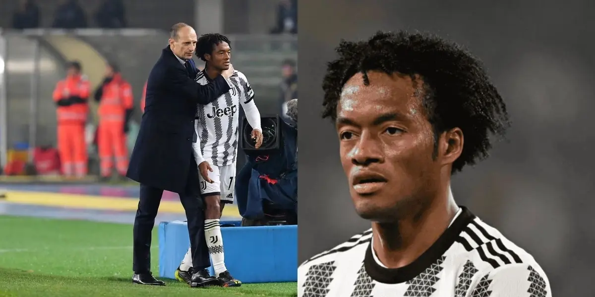 Juan Guillermo Cuadrado no la pasa bien en la Juventus de Italia y su entrenador Massimiliano Allegri lo quiere borrar.