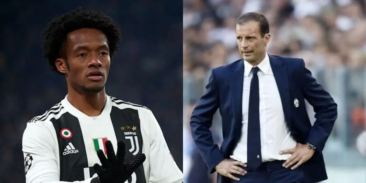 Juan Guillermo Cuadrado le da malas noticias a la Juventus y a su entrenador Massimiliano Allegri.