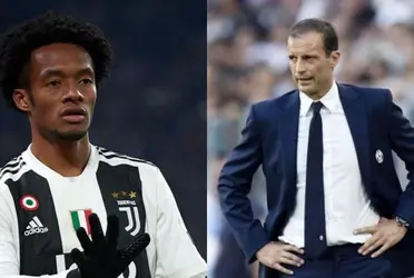 Juan Guillermo Cuadrado le da malas noticias a la Juventus y a su entrenador Massimiliano Allegri.