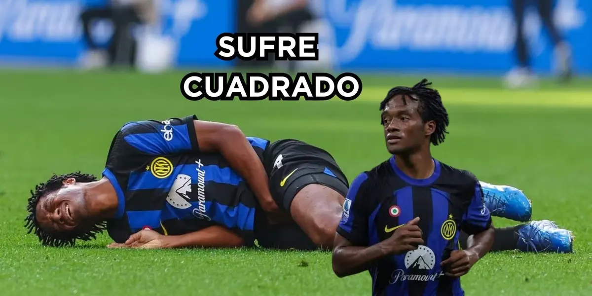 Juan Guillermo Cuadrado no la pasa bien en el Inter de Milán.