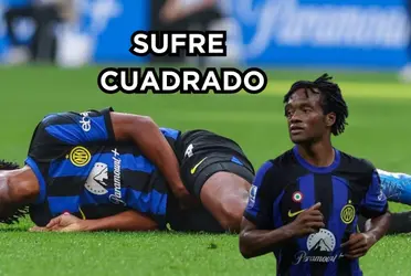 Juan Guillermo Cuadrado no la pasa bien en el Inter de Milán.