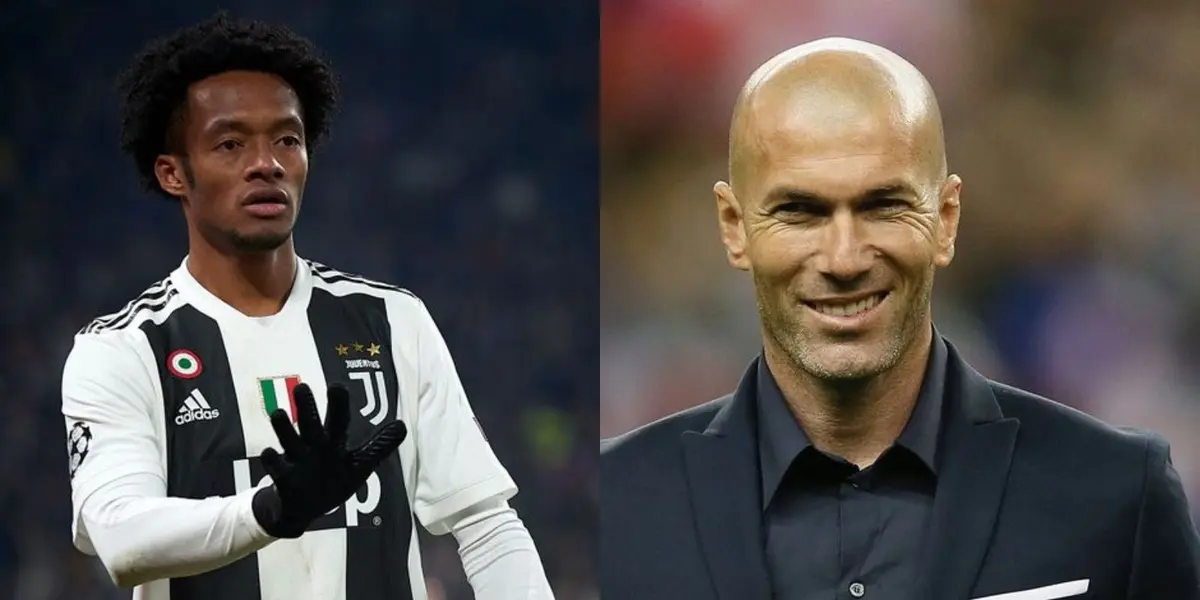 Juan Guillermo Cuadrado podría tener en la Juventus como nuevo entrenador a Zinedine Zidane.