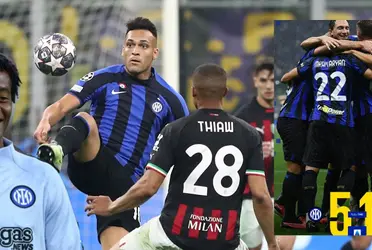 Juan Guillermo Cuadrado presenció desde el banco la goleada 5-1 de Inter al Milán en liga de Italia