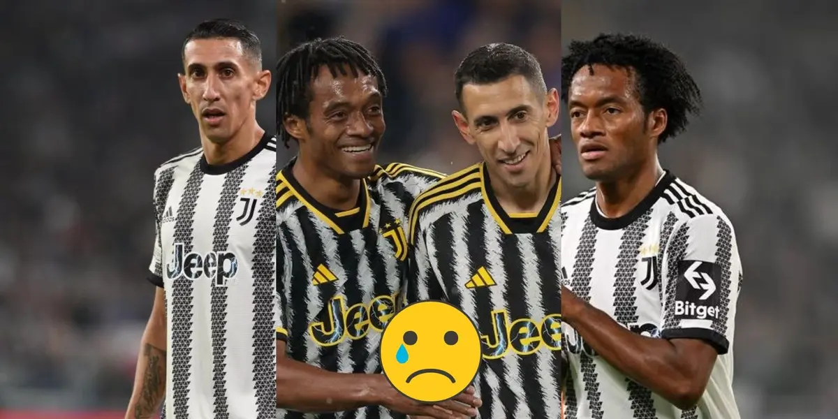 Juan Guillermo Cuadrado recibe la peor noticia de parte de su compañero Ángel Di María en la Juventus.