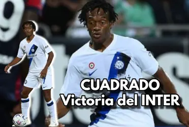 Juan Guillermo Cuadrado sigue sumando minutos en el Inter de Milán y colaboró en la reciente victoria de su nuevo club.