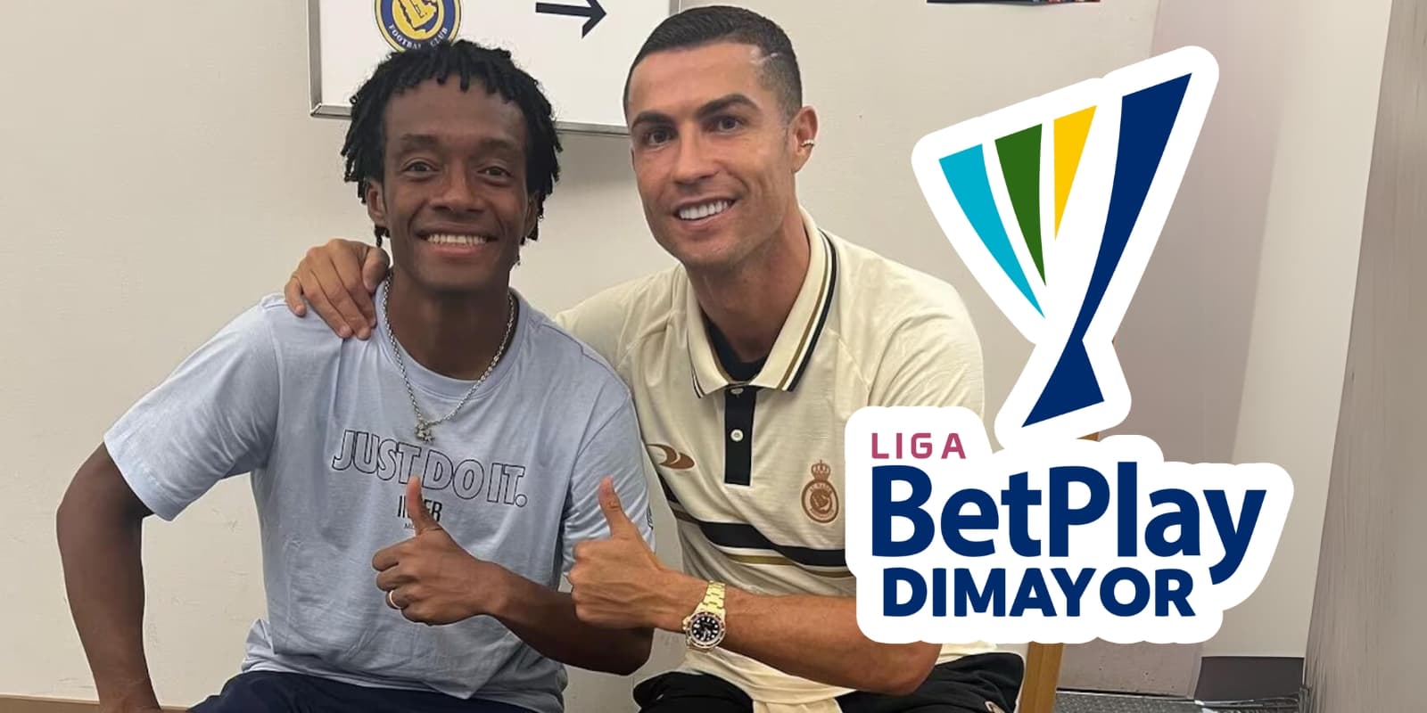 Juan Guillermo Cuadrado y Cristiano Ronaldo