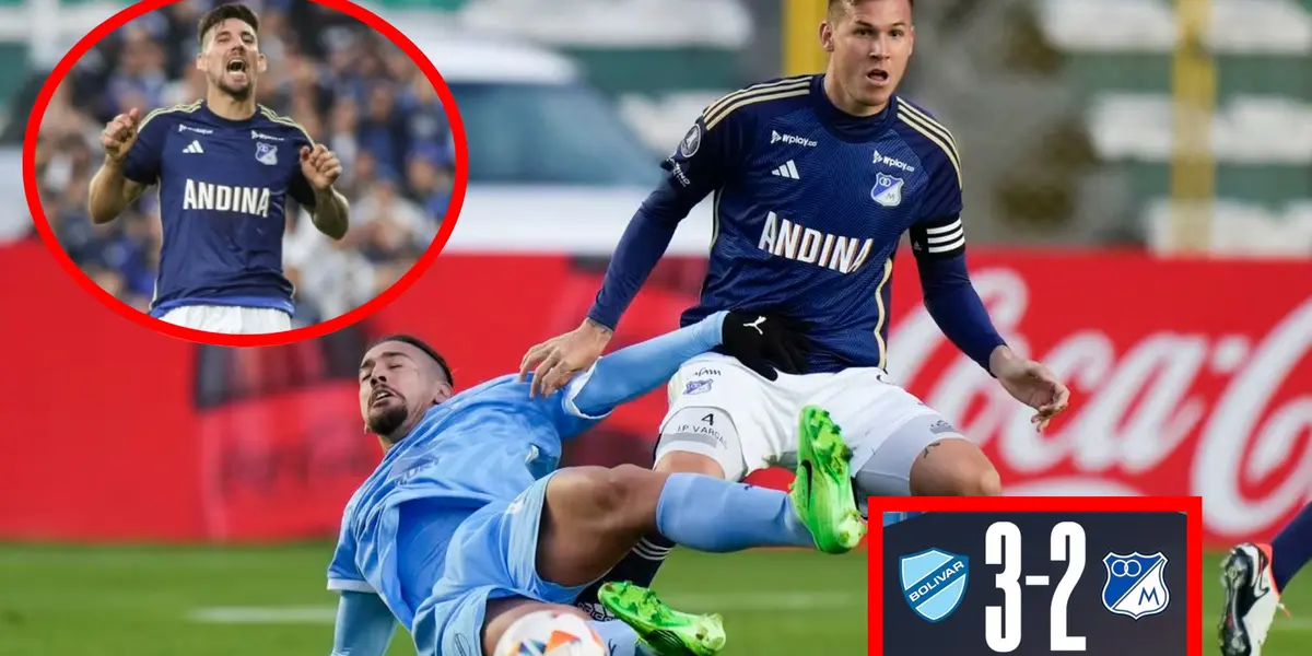 Juan Pablo Vargas en Millonarios vs Bolívar por Copa Libertadores