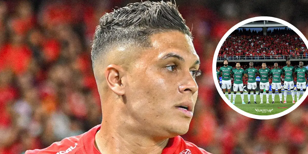 Juanfer Quintero, en el camerino del América de Cali, durante la arenga que desató la polémica sobre los salarios en el Deportivo Cali. Foto