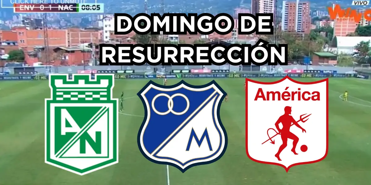 Juego de Nacional contra Envigado. Foto tomada de captura de pantalla de Win Sports.