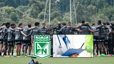 Jugadores de Atlético Nacioal en un entrenamiento