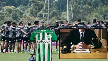 Jugadores de Atlético Nacional en un entrenamiento