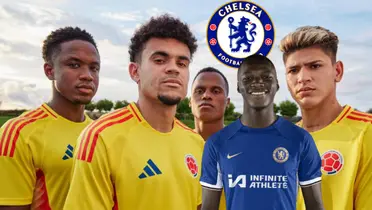 Jugadores de la Selección Colombia y Moisés Caicedo