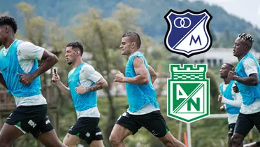 Jugadores de Nacional entenando. Foto de Nacional en X @nacionaloficial.