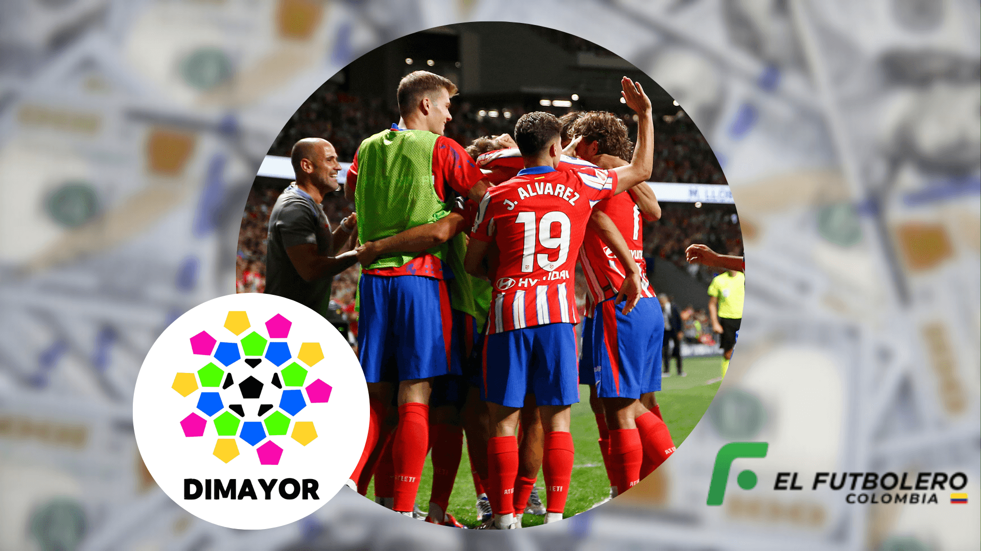 Jugadores del Atlético de Madrid. Foto: redes de Atlético de Madrid y web de Actualidad RT.