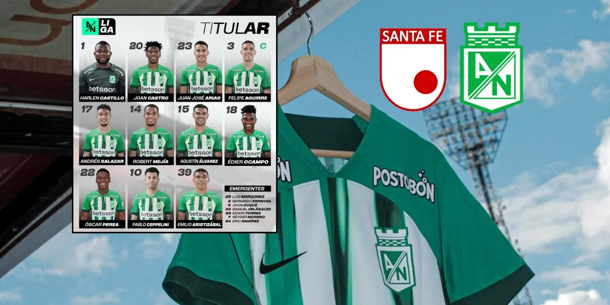 Jugadores y camiseta de Atlético Nacional. Foto tomada de Twitter Nacional.