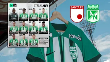 Jugadores y camiseta de Atlético Nacional. Foto tomada de Twitter Nacional.