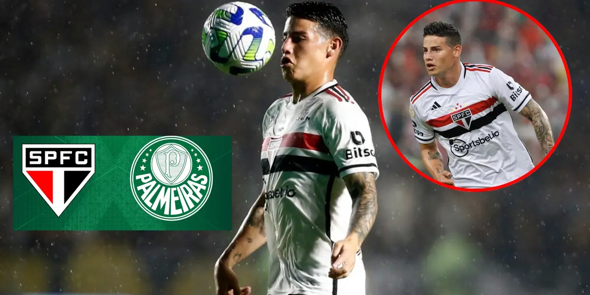 Jugó 14 minutos con Sao Paulo y la calificación que recibió James vs Palmeiras