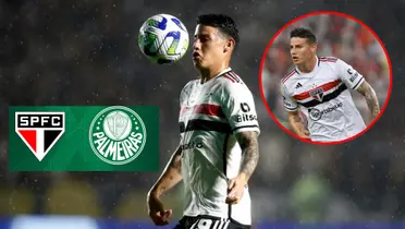 Jugó 14 minutos con Sao Paulo y la calificación que recibió James vs Palmeiras 
