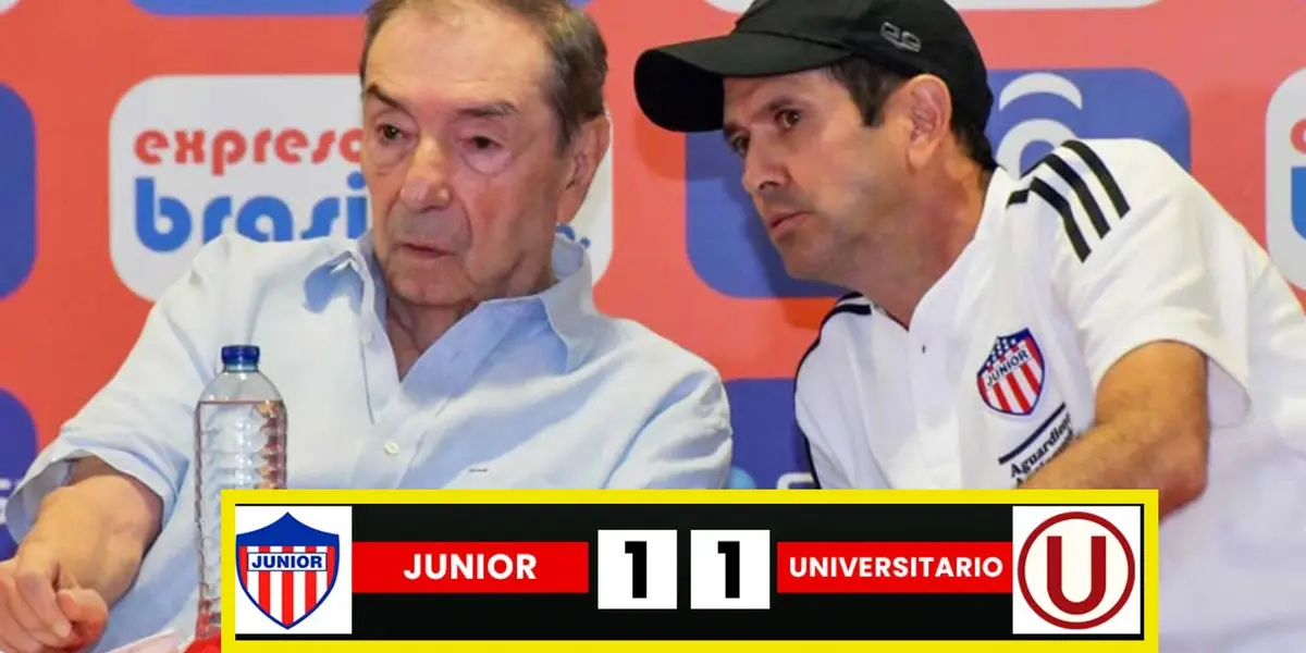 Junior empató 1-1 ante Universitario de Perú por la Copa Libertadores (Fotos: Nuestros Deportes, redes Junior)