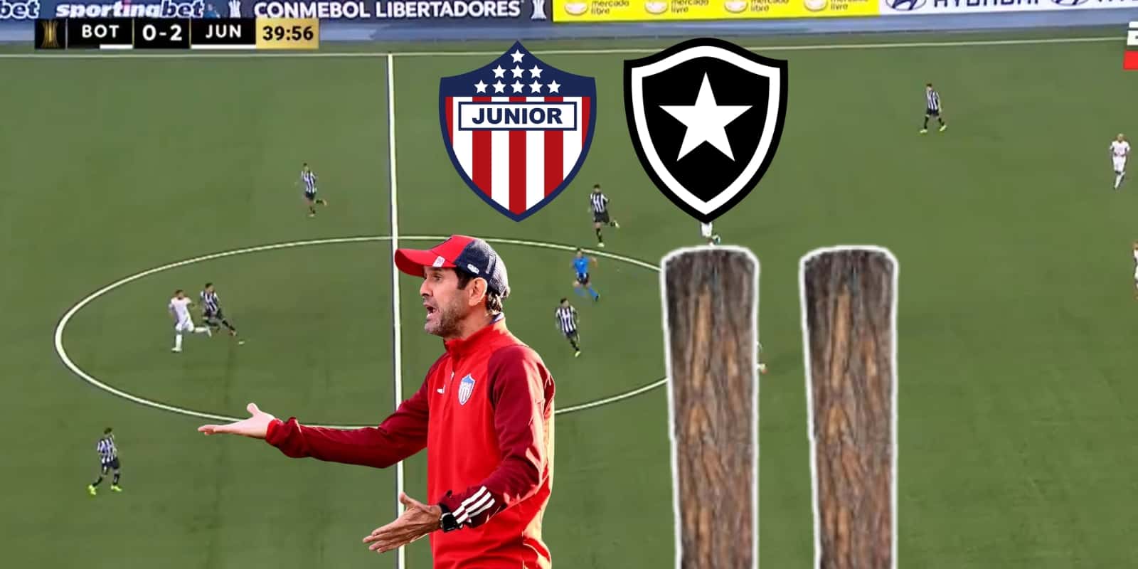 Junior FC jugó contra Botafogo. Foto tomada de captura de pantalla de ESPN y Antena 2